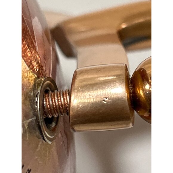 Luxury Copper Airplane Globe — Rotating 8” World Map on Art Deco Aviation Stand - Picture 4 of 14